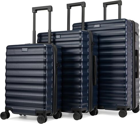 Elle Excursion 3 Piece Expandable Chic Spinner Luggage Set (Black, 3-Piece Set) in Saudi Arabia