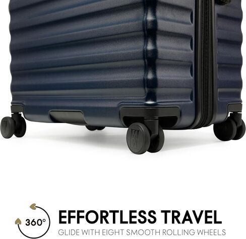 Elle Excursion 3 Piece Expandable Chic Spinner Luggage Set (Black, 3-Piece Set) in Saudi Arabia