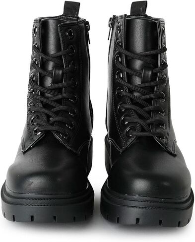 J. Adams Harley Combat Boot - Casual Outdoors Slip On Lace Up Ankle Bootie in Saudi Arabia