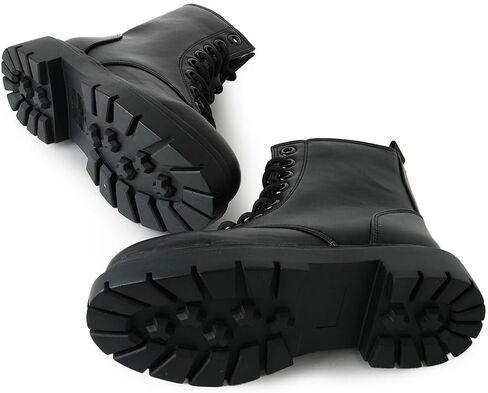 J. Adams Harley Combat Boot - Casual Outdoors Slip On Lace Up Ankle Bootie in Saudi Arabia