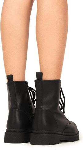 J. Adams Harley Combat Boot - Casual Outdoors Slip On Lace Up Ankle Bootie in Saudi Arabia