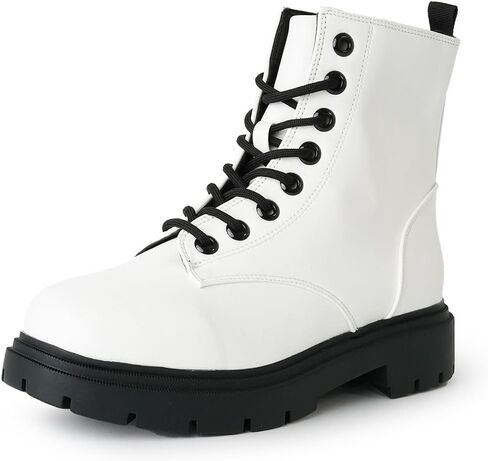 J. Adams Harley Combat Boot - Casual Outdoors Slip On Lace Up Ankle Bootie in Saudi Arabia