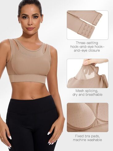 Decorus Sports Bras for Women Workout: High Impact Padded Sports Bra - Womens Tank Tops Bra for Yoga Gym Fitness Runing in Saudi Arabia