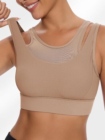 Decorus Sports Bras for Women Workout: High Impact Padded Sports Bra - Womens Tank Tops Bra for Yoga Gym Fitness Runing in Saudi Arabia