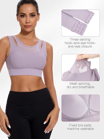 Decorus Sports Bras for Women Workout: High Impact Padded Sports Bra - Womens Tank Tops Bra for Yoga Gym Fitness Runing in Saudi Arabia