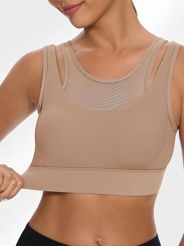 Decorus Sports Bras for Women Workout: High Impact Padded Sports Bra - Womens Tank Tops Bra for Yoga Gym Fitness Runing in Saudi Arabia