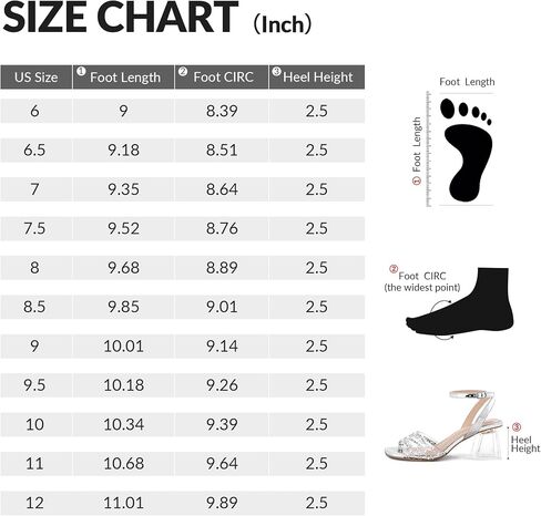 mysoft Women's Clear Block Heels Open Toe Ankle Strap Dress Sandals | 2.5" Chunky Low Heel,Square Toe,Sparkling Rhinestones,Adjustable Ankle Strap, Wedding,Party,Prom,Transparent,Dress Shoes in Saudi Arabia