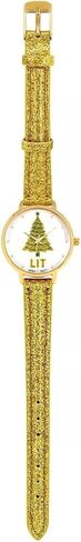 MASTOP Christmas Tree Watches for Women Santa Claus Snowflake Design 32mm Dial PU Leather Women Watch Men Christmas Gift Gold Green Silver Waistwatch Analog, Unique Fun Novelty in Saudi Arabia