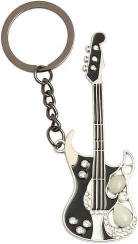 mdgfge الشرير الموسيقى الغيتار المفاتيح آلة موسيقية لطيف كيرينغ الغيتار الكهربائي حلقات المفاتيح حبة نقطة الحفر مفتاح حامل للنساء الرجال عشاق الموسيقى (2 جهاز كمبيوتر شخصى) in Kuwait