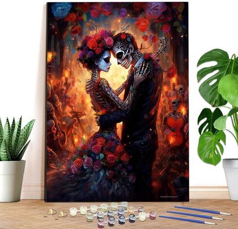 Reofrey Complete Adult Paint by Numbers Kit Africa- 40x50cm Canvas, Man Watercolor Paint - Acrylic Paint Set - Relaxing DIY Art for Beginners & Experts - Home Wall Decoration in Saudi Arabia