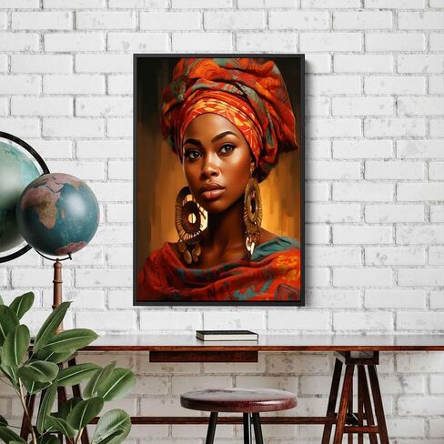 Reofrey Complete Adult Paint by Numbers Kit Africa- 40x50cm Canvas, Man Watercolor Paint - Acrylic Paint Set - Relaxing DIY Art for Beginners & Experts - Home Wall Decoration in Saudi Arabia
