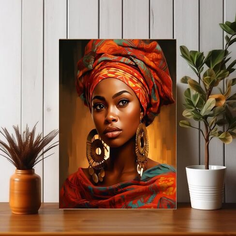 Reofrey Complete Adult Paint by Numbers Kit Africa- 40x50cm Canvas, Man Watercolor Paint - Acrylic Paint Set - Relaxing DIY Art for Beginners & Experts - Home Wall Decoration in Saudi Arabia