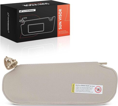 A-Premium Left Driver Side Sun Visor Compatible with Chevrolet Express 1500, Express 2500, Express 3500, Express 4500 & GMC Savana 1500, Savana 2500, Savana 3500, Savana 4500, 2003-2019, Beige in Saudi Arabia