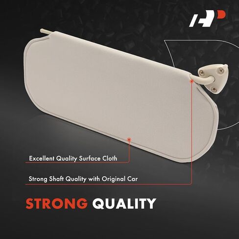 A-Premium Left Driver Side Sun Visor Compatible with Chevrolet Express 1500, Express 2500, Express 3500, Express 4500 & GMC Savana 1500, Savana 2500, Savana 3500, Savana 4500, 2003-2019, Beige in Saudi Arabia