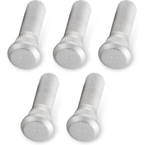 5 PCS Car Tire Screw Rod, 48 mm x 19 mm M12 x 1.5 Rust-Proof Extended Wheel Hub Fixing Screw, Precise Match Bolts Replacement Part 90942-02049, Compatible with Specific Models (Silver)