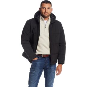 Weatherproof Hooded Puffer Jacket for Men - Water Resistant Bubble Coat for Men | Puffy Alternative Down Jacket