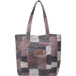 Micmores Tote Bag for Women Denim Purse Casual DenimTote Bag Aesthetic Large Hobo Shoulder Handbags for Work Shopping Travel