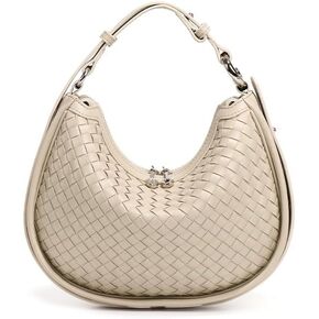 Woven Bag, Premium Leather with Adjustable Straps, Spacious & Organized. Versatile Crescent Bag, Crossbody, Shoulder, Hobo