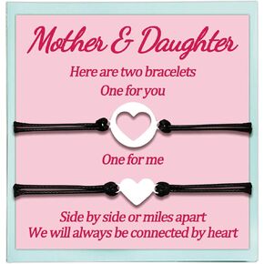 Mootael Mother and 3 Daughters Bracelets Mom daughter Gifts Matching Bracelets for 4 Women Gifts for Little Girls Birthday Gift Mommy And Me Mothers Day Gifts Jewelry, Set of 4 Heart Love Gift