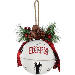 Morning View Christmas Bells Decorations Large Red Jingle Bell Ornaments Big Giant Xmas Hanging Bells Round for Christmas Tree Holiday Winter Party Wall Decor Outdoor Believe 4.5 Inches