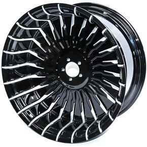 18" x 4.25" Front Wheel Rim for '18-later Softail Fat Boy FLFB FLFBS Razor Black Forged Wheel Hub Pre-installed Tubeless Aluminum Wheel Stock Replacement Parts(18x4.25 Front)