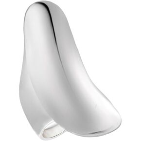 Savlano 925 Sterling Silver Long Finger Statement Ring for Women. Comes in 5-10 Sizes - Made in Italy