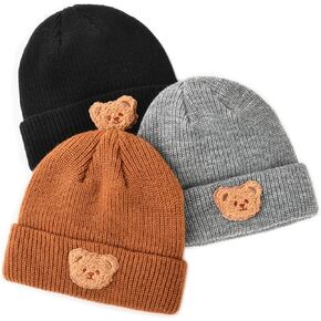 Camptrace Baby Beanies,Infant Toddler Beanie,Double-Layer Soft Warm Cable Knit Winter Hat for Boys Girls