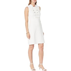 Tommy Hilfiger Hopsack Button Front A-Line Dress