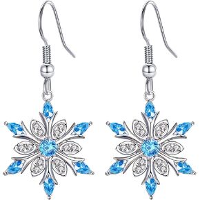 Christmas Snowflake Earrings Snowflake Dangle Drop Earring for Women or Girls Jewelry Gifts