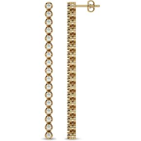 Dangling Diamond Earrings for Women | 10K Solid Gold Lab Grown Diamond Earrings | Ideal Gift for Her