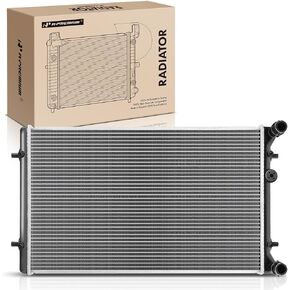 A-Premium Engine Coolant Radiator Compatible with Volkswagen VW Jetta, Golf 1998-2007, GTI 2006 & Audi A3 1999-2003 2009-2012, TT, TT Quattro 2000-2006 & Seat Leon, Freetrack, 1.4L 1.8L 1.9L 2.0L 2.8L