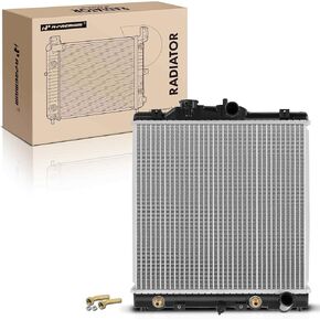 A-Premium Engine Coolant Radiator with Transmission Oil Cooler Compatible with Honda & Acura Models - Civic 92-00, Civic del Sol 93-97, EL 97-00 - 1.6L 1.5L - Replace# 19010P2TA01, 19010P07014