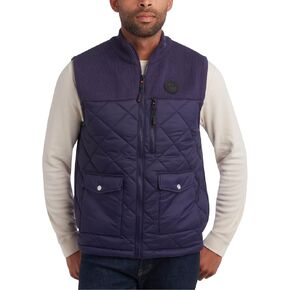 CANADA WEATHER GEAR Men's Vest - Zip Up Sweater Yoke Front and Back Quilted Warm Vest for Men - Men's Outerwear Vests (M-XXL)
