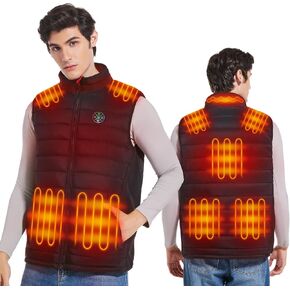 Heated Vest for Men Women 8 Heating Pads Men's Women's Heated Vests with Fast Charge Battery Pack Included