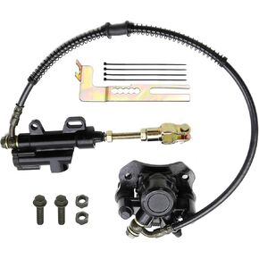 Rear Brake Master Cylinder Caliper Assembly Compatible with 50cc 70cc 90cc 110cc 125cc Chinese ATV 4x4s Compatible with Taotao Boulder B1 Coolster 3050HD