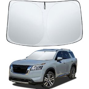 Sze Windshield Sunshade for Nissan Pathfinder 2022 2023 2024 Retractable Front Window Sun Shade Foldable UV Reflector Sun Visor Insulation Sun Protection