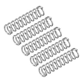 uxcell Compression Spring, 5Pcs 304 Stainless Steel, 12mm OD, 1.6mm Wire Size, 30mm Free Length, Silver Tone