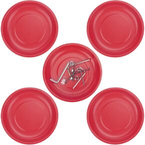 5 PCS 6 Inch Round Magnetic Parts Trays, Diameter 6 Inch, Magnet Tool Tray, Magnetic Parts Tray, Red, by GENHAKON