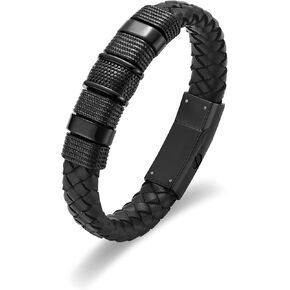 shajwo Cremation Urn Bracelet for Ashes Jewelry for Women Men Memorial Keepsake Cuff Bangle Leather Bracelet