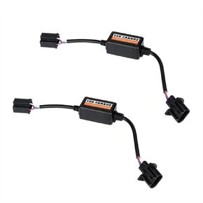 2X H13 to H4 Warning Error Decoder Anti Flicker Harness Canceller Canbus Decoder for LED Headlights H4 H13 Adapters-1 Pair