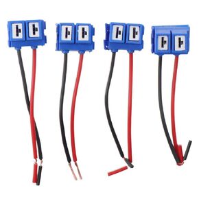 BYOBYO 4PCS H7 Ceramic Light Bulb Socket,Wiring Harness Connector Pigtail Adapter,Plug Connector with Wiring Harness for Car,Bulb