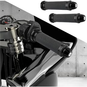 2PCS Motorcycle Handlebar Grips,7/8" & 1" Motorcycle Grips Tuning Accessories Compatible with Honda,Yamaha,Suzuki,Personalized Motorcycle Grips Covers for Car Decoration (Black)