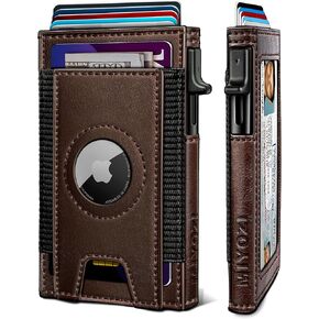 Airtag Wallet for Men, Slim Pop Up Credit Card Holder RFID Blocking Mens wallet with Gift Box