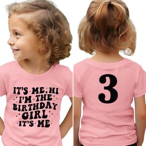 Girls Birthday Shirt Hi Its Me Im The Birthday Girl Tshirt Girls Bday Party Outfit Kids Short Sleeve Tee Tops 7-12Y in Kuwait