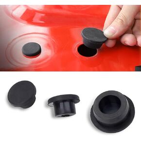 3 PCS Car Three Specifications Tailgate Protection Decorative Rubber Plug, Round Portable Tailgate Hole Plug Modification Replacement Seal Filler, Compatible with Jeep Wrangler (Black)