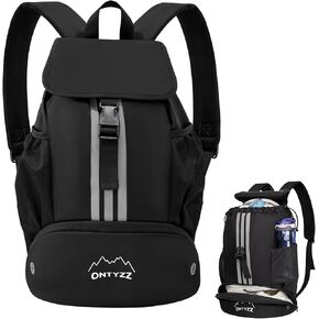 ONTYZZ Sports Backpack with Drawstring Closure Soccer Backpack Gym Bag Backpack Multifunctional Bag with Shoe Compartment Yoga Swim Beach Bag with Dry-wet Separate