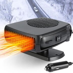 Leafail New Car heater, 2 in 1 Cooling & Heating Fan Vehicle Electronic Air Cooler 12V Handheld Automobile Fan Into Cigarette Lighter