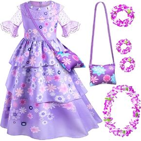 Princess Costume Dress for Girls Birthday Halloween Party Dress Up with Accessories