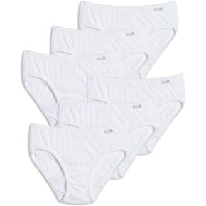 Jockey Women's Underwear Elance Bikini - 6 Pack, Deep Blue Heather/Deep Blue Dot/Sea Blue Heather, 5