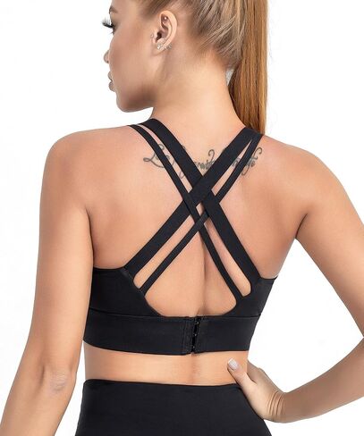 Sports Criss Cross Back Strap Bras for Women, Comfort Support Bra in Saudi Arabia